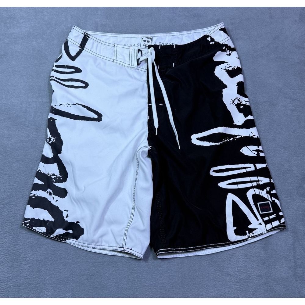 Billabong Board Shorts Mens 34 Occy Has A Posse Y2K Graffiti Mark Occhilupo